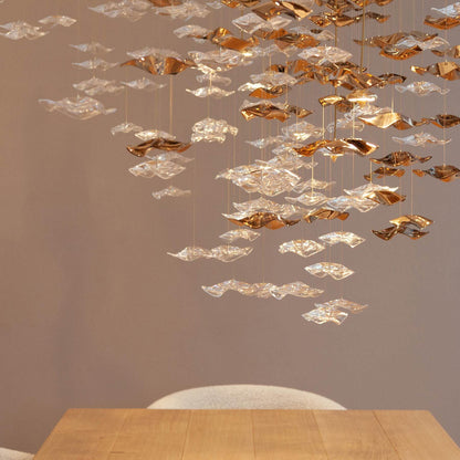 Galaxy Tidal Art Glass Crystal Spiral Chandelier