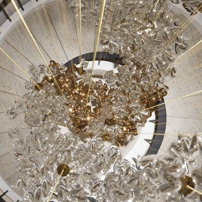 Galaxy Tidal Art Glass Crystal Spiral Chandelier