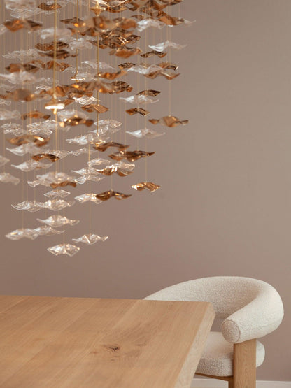 Galaxy Tidal Art Glass Crystal Spiral Chandelier