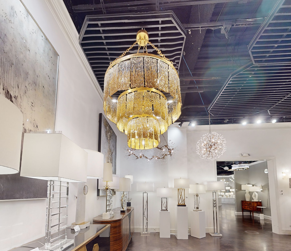 TWILIGHT SIXTEEN-LIGHT SLUMPED GLASS CHANDELIER - Richardrider