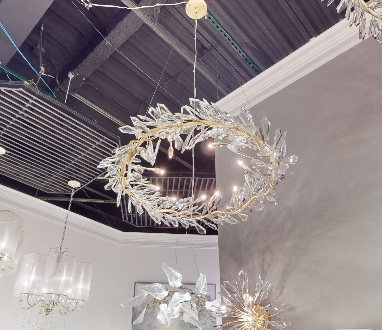 Kotta Twelve-Light Cut-Crystal Pendant Chandelier AJC-9281 - Richardrider