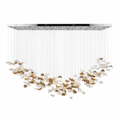 Galaxy Shake Leaves Crystal Spiral Chandelier