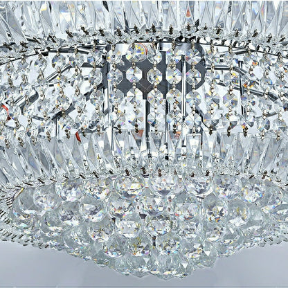 Silver/ Chrome Extra Large Crystal Chandelier Foyer Entryway Long Ceiling Lighting Fixture For Staircase - Richardrider