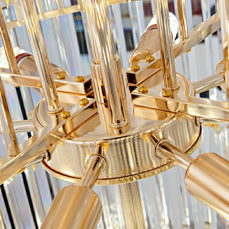 Spiral High Ceiling Light Fixture Long Crystal Chandelier For Foyer Staircase/ Living Room - Richardrider