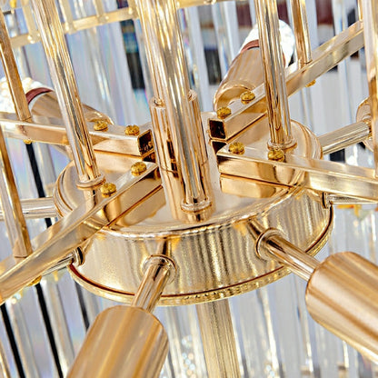 Spiral High Ceiling Light Fixture Long Crystal Chandelier For Foyer Staircase/ Living Room - Richardrider