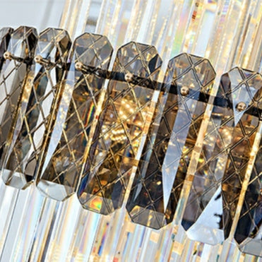Spiral High Ceiling Light Fixture Long Crystal Chandelier For Foyer Staircase/ Living Room - Richardrider