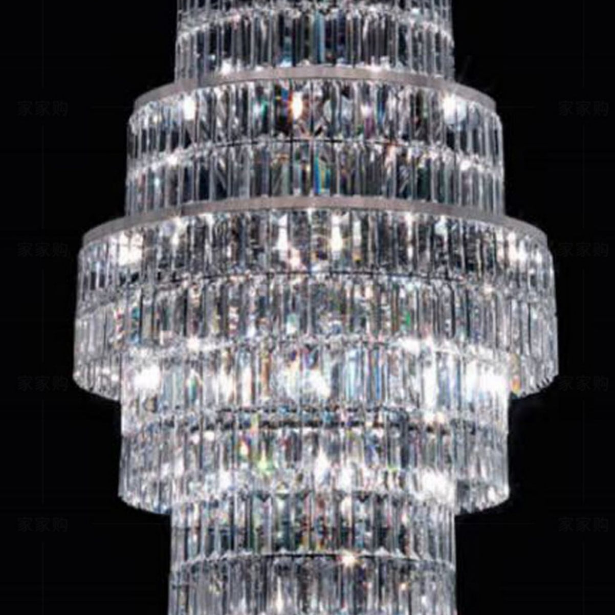 Stylish Foyer Hall Long Crystal Chandelier Large Staircase/ Entryway Decoration Ceiling Light Fixture - Richardrider