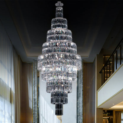 Stylish Foyer Hall Long Crystal Chandelier Large Staircase/ Entryway Decoration Ceiling Light Fixture - Richardrider