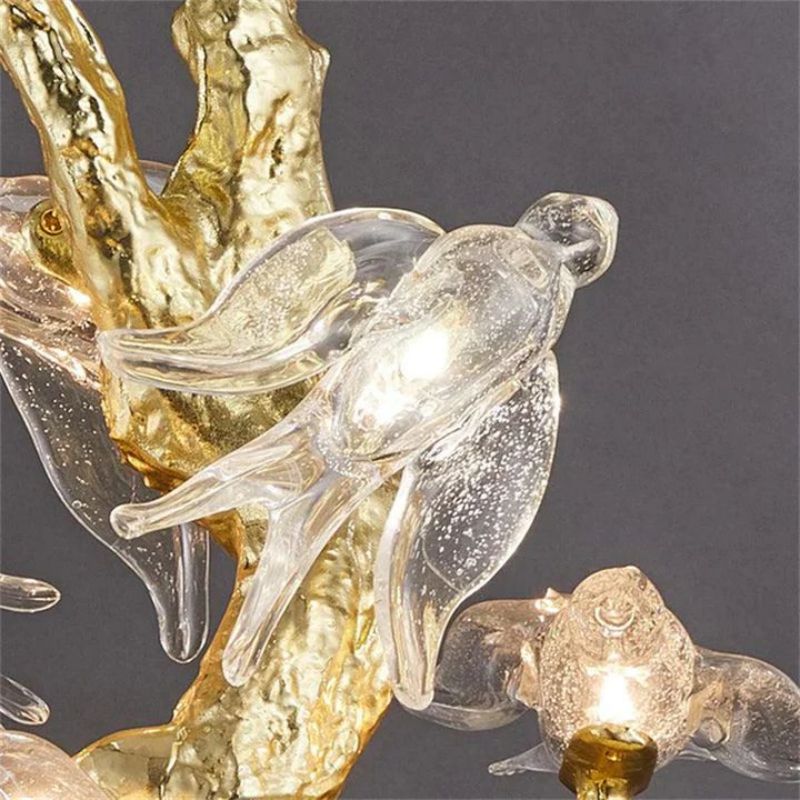Swallow Glass Long Tree Branch Chandelier - Richardrider