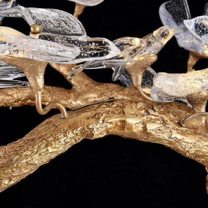 Swallow Glass Tree Branch Round Chandelier - Richardrider