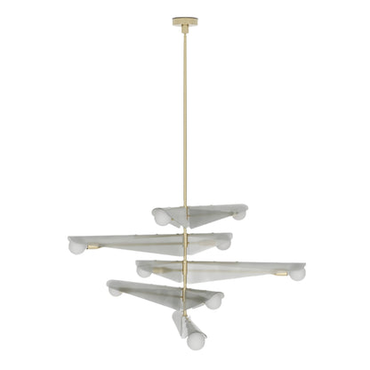Lunaecyn Chandelier Solid Brass & Glass 47.25"W x 47.25"D