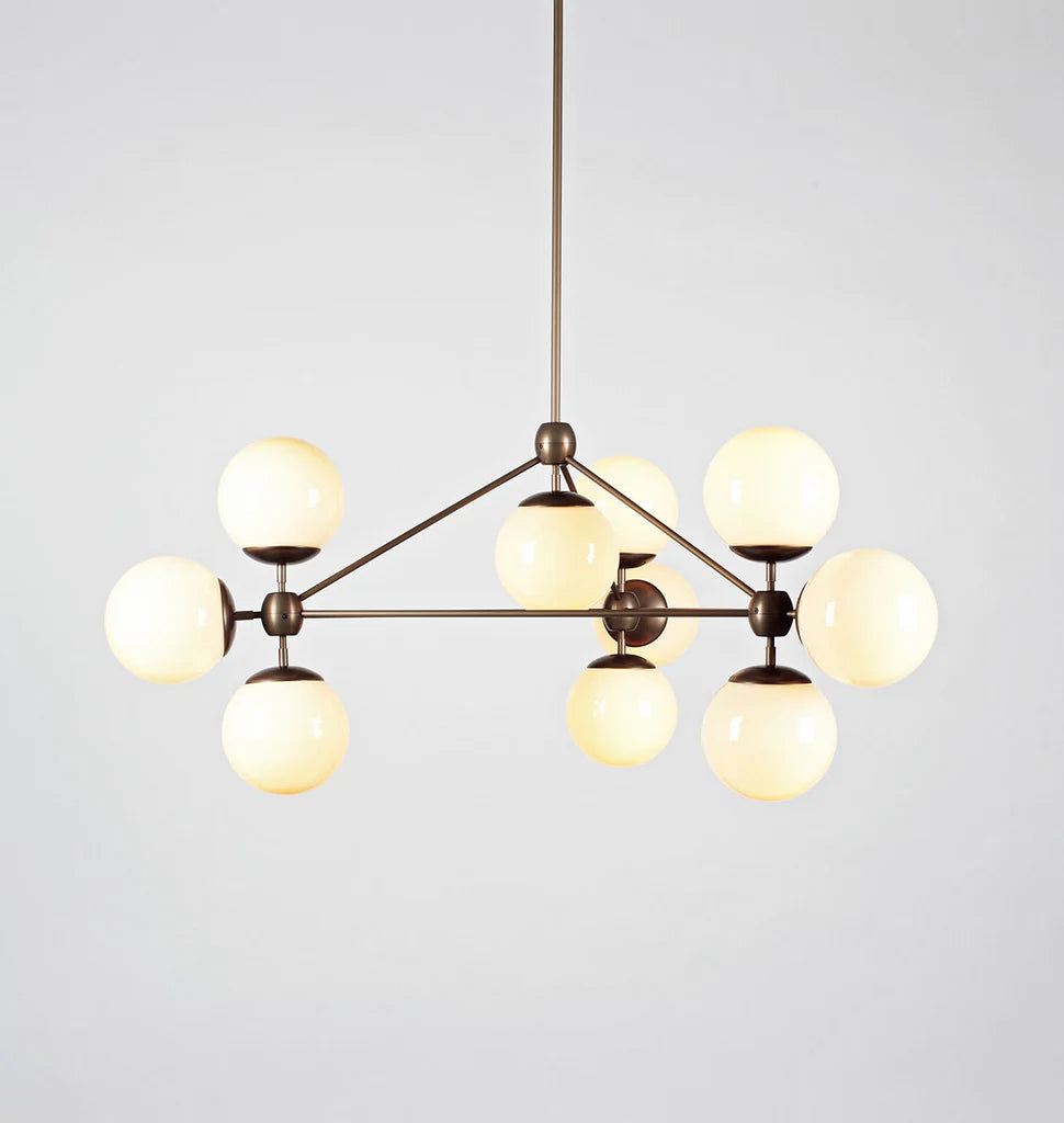 Modo Chandelier - 3 Sided, 10 Globes - Richardrider