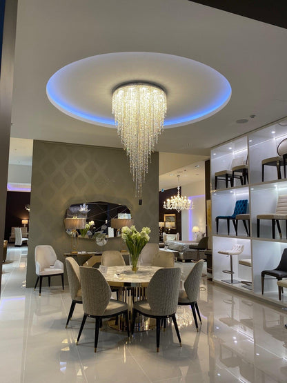 Modern Light Luxury Crystal Tassel Chandelier for Staircase/Living Room - Richardrider
