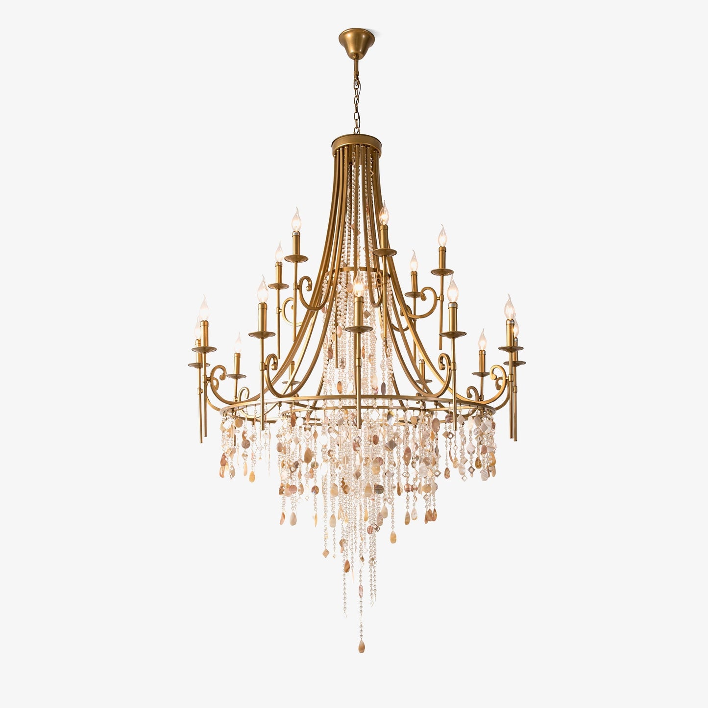 Tatum Lux Shell Crystal Chandelier - Richardrider