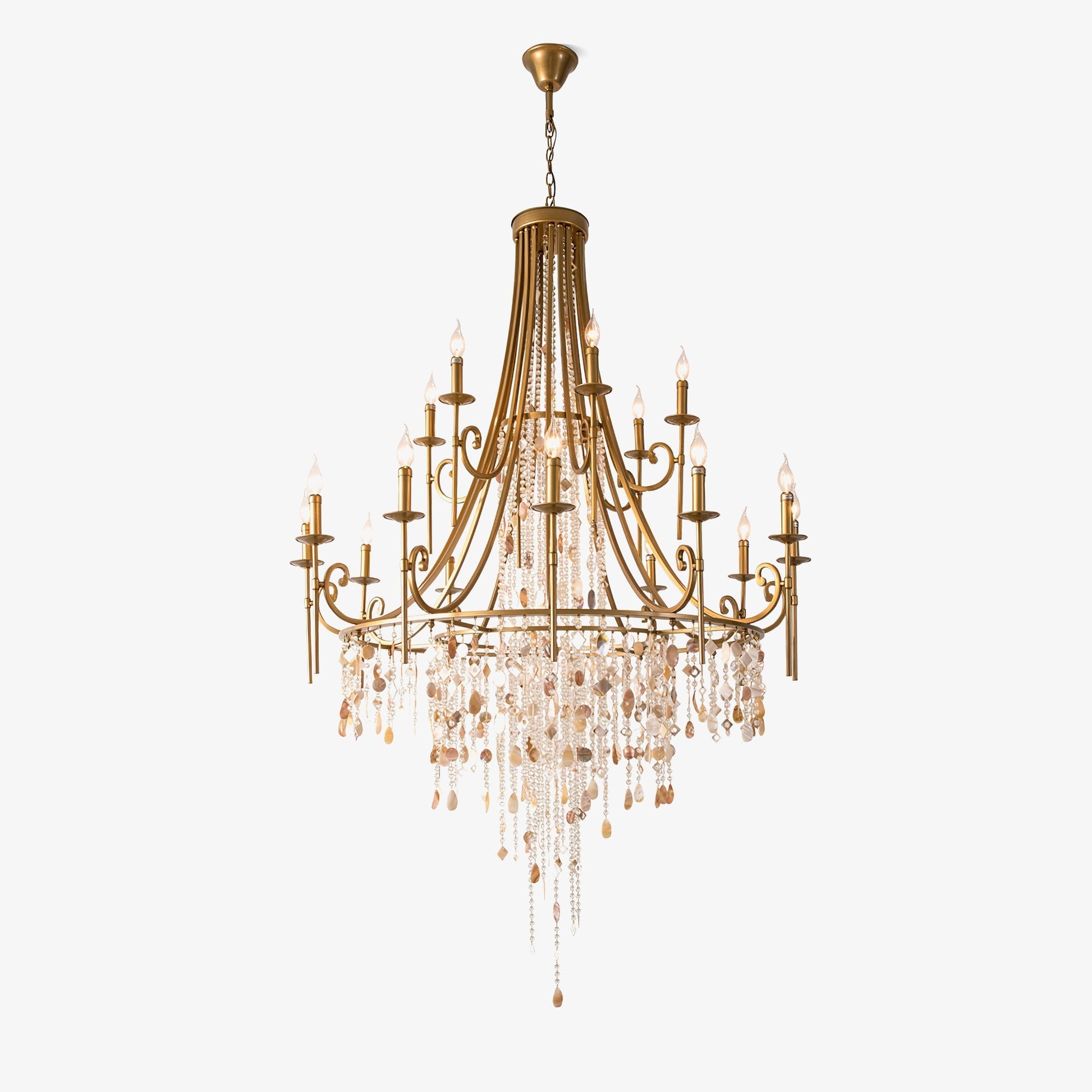 Tatum Lux Shell Crystal Chandelier - Richardrider