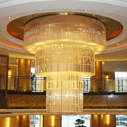 Three layers large lobby chandelier