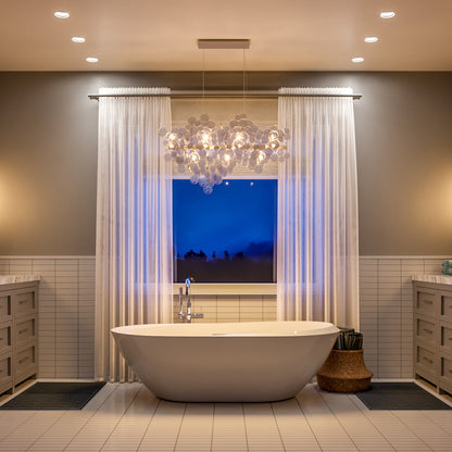 Mirella Trento Clustered Glass Linear Chandelier - Richardrider