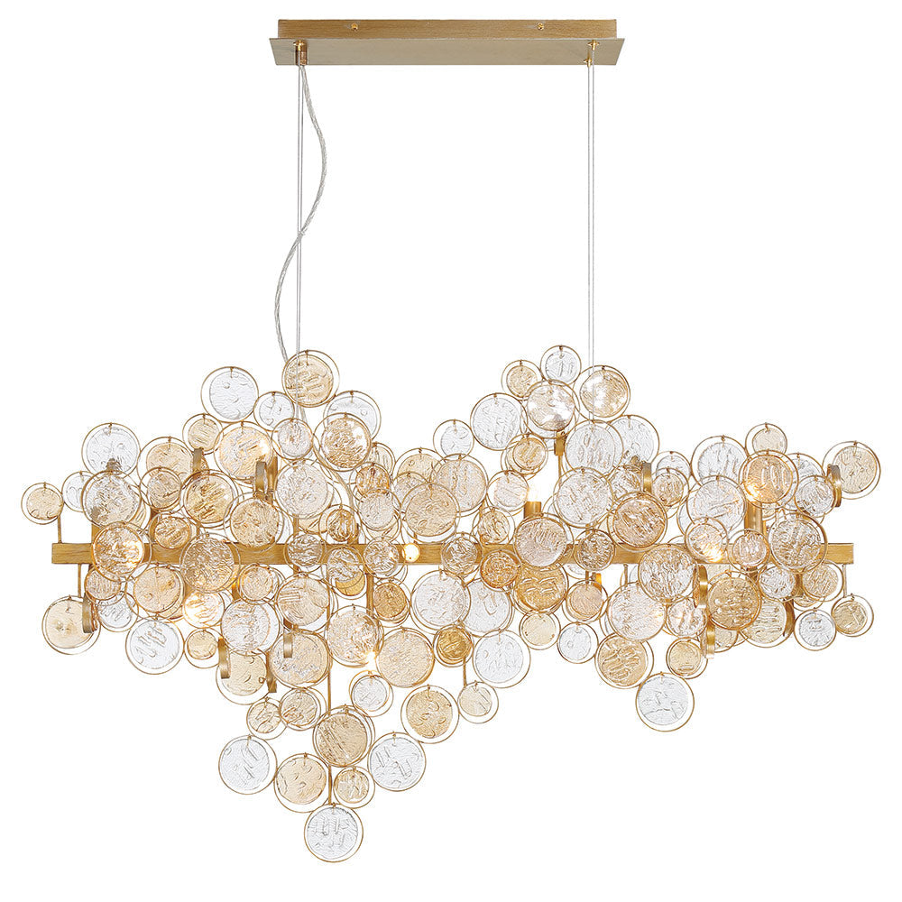 Mirella Trento Clustered Glass Linear Chandelier - Richardrider