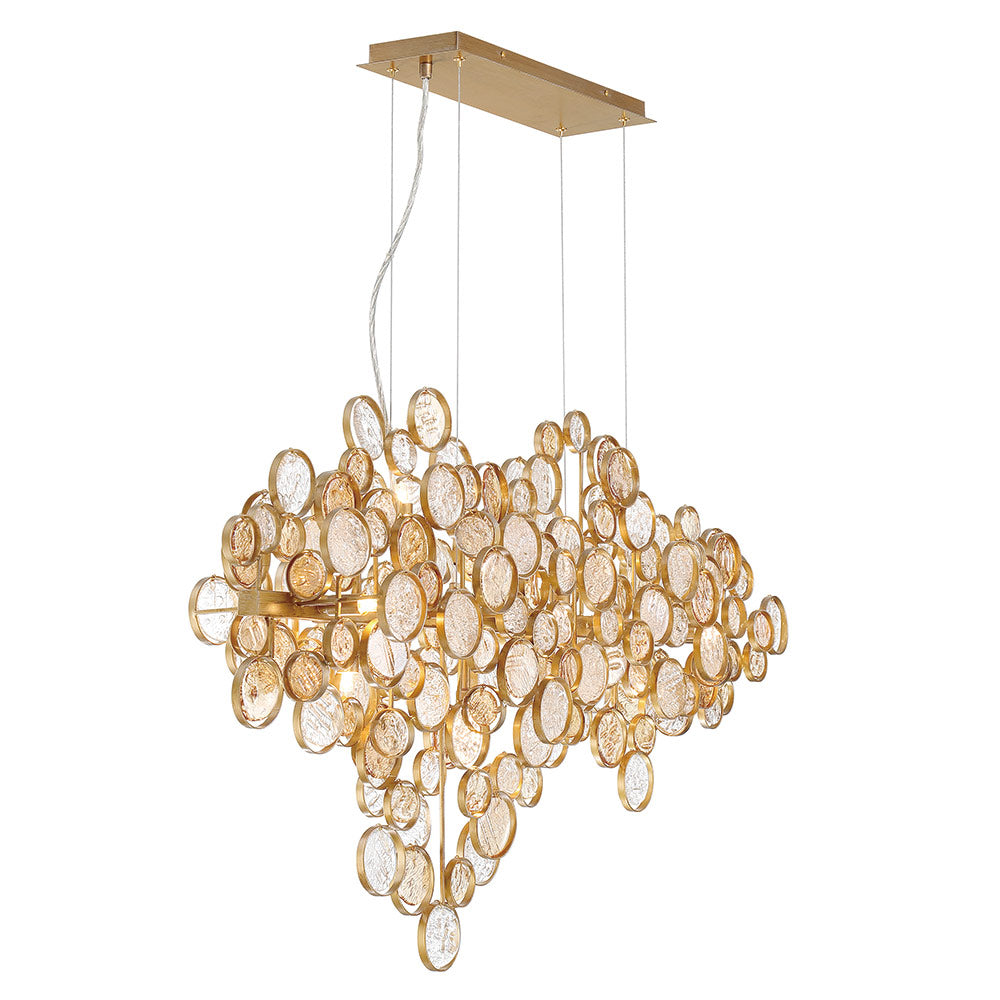 Mirella Trento Clustered Glass Linear Chandelier - Richardrider