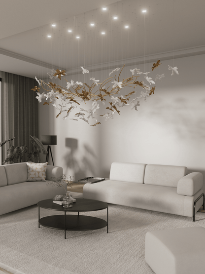 Vine Meteor Shower Crystal Spiral Chandelier