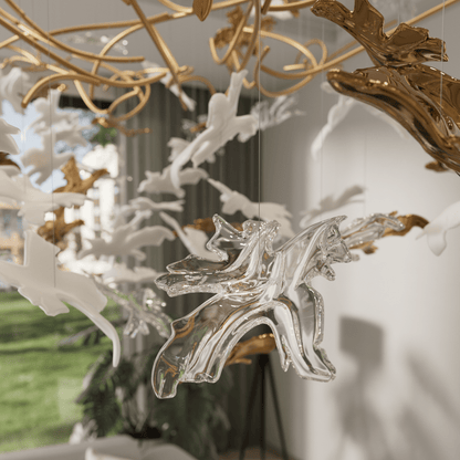 Vine Meteor Shower Crystal Spiral Chandelier