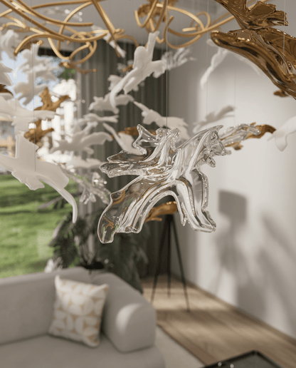 Vine Meteor Shower Crystal Spiral Chandelier