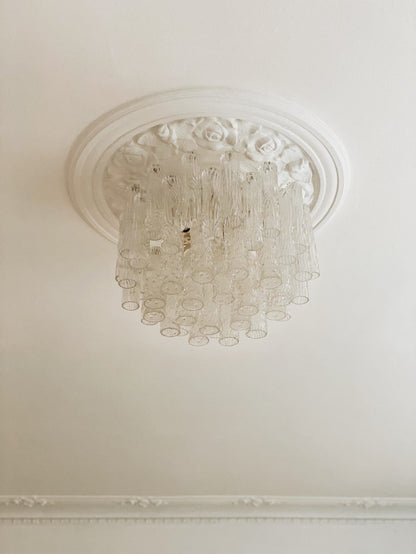 Vintage – Murano Glass chandelier for Venini – 1970 – Transparent