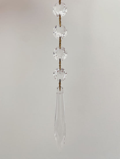 Vintage – Murano Glass Teardrops Chandelier – 70s – Pink prisms