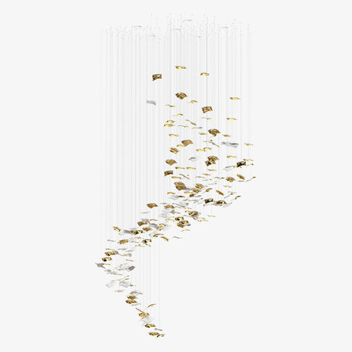 Galaxy Whispering Kerchiefs Meteor Shower Crystal Spiral Chandelier