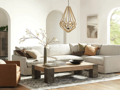 Wooden Prism Chandelier in Natural