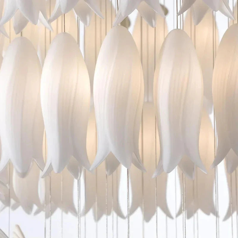 Ceramic Tulip Cascade Staircase Chandelier
