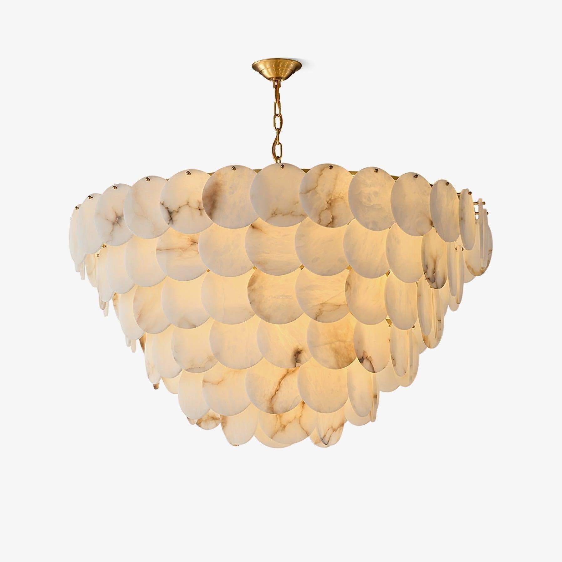 Alabaster Shell Brass Chandelier with 2/3/4/5/6 layer - Richardrider