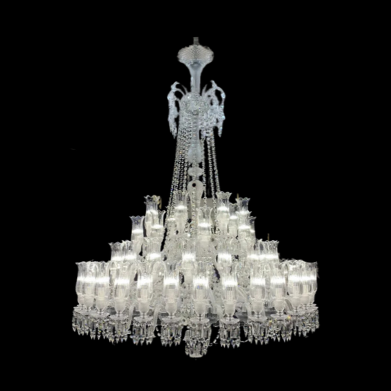 Multi Layer Chrome Crystal Chandelier in French Style with Romantic Branch Flowers for Grand Hallway and Staircase - Richardrider