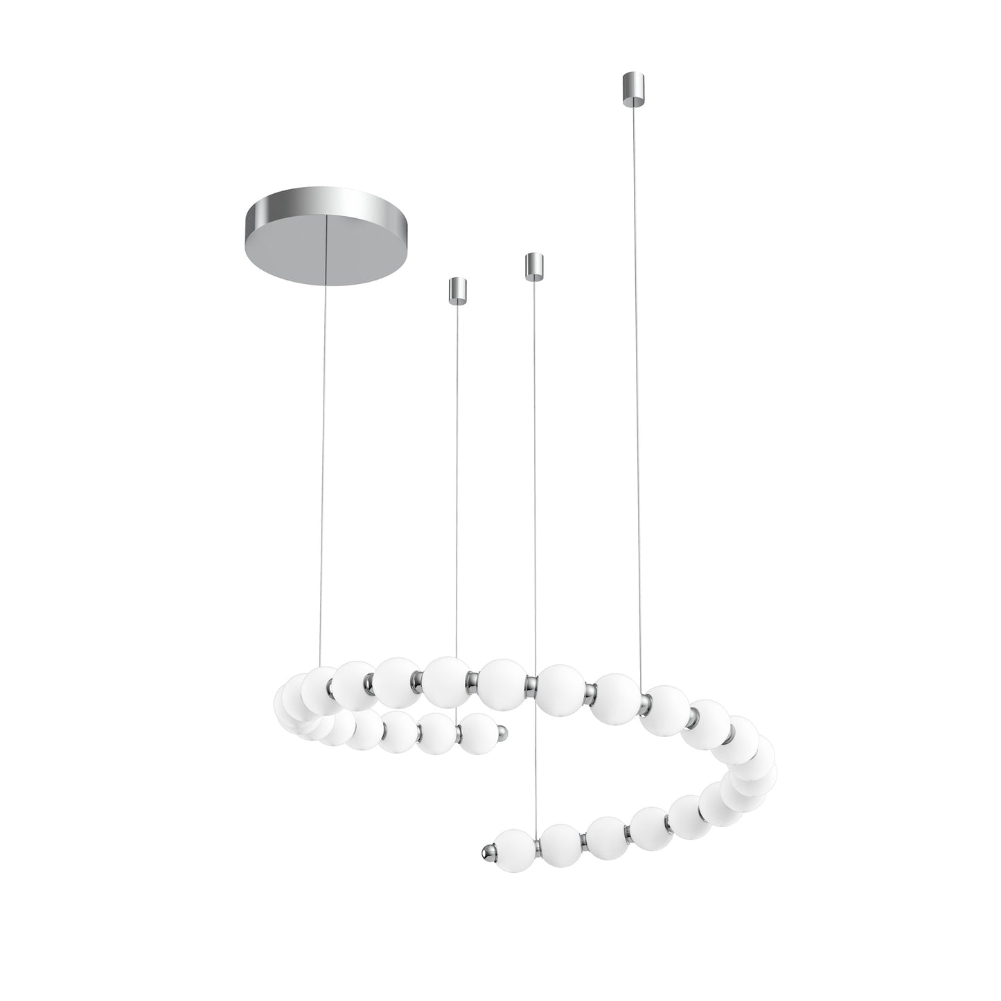 Nivavyn LED Chandelier Polycarbonate & Steel 79"W x 3.25"D