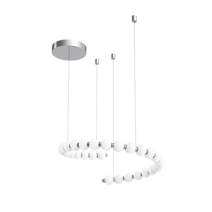 Nivavyn LED Chandelier Polycarbonate & Steel 79"W x 3.25"D