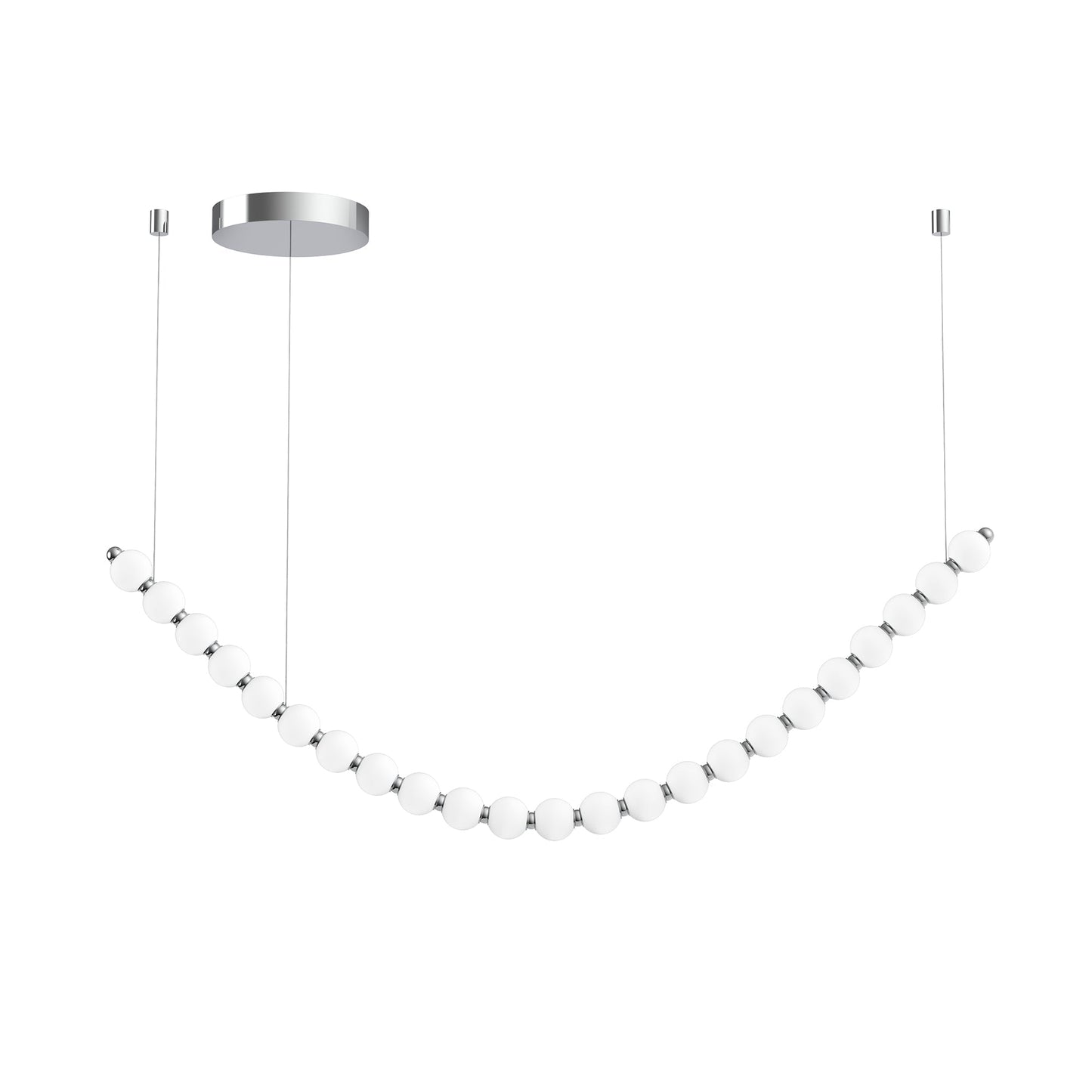 Nivavyn LED Chandelier Polycarbonate & Steel 79"W x 3.25"D