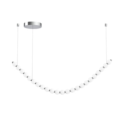 Nivavyn LED Chandelier Polycarbonate & Steel 79"W x 3.25"D