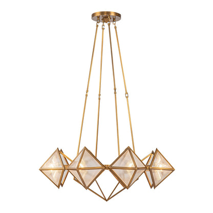 Jaraerix Chandelier Steel & Clear Glass 30"D