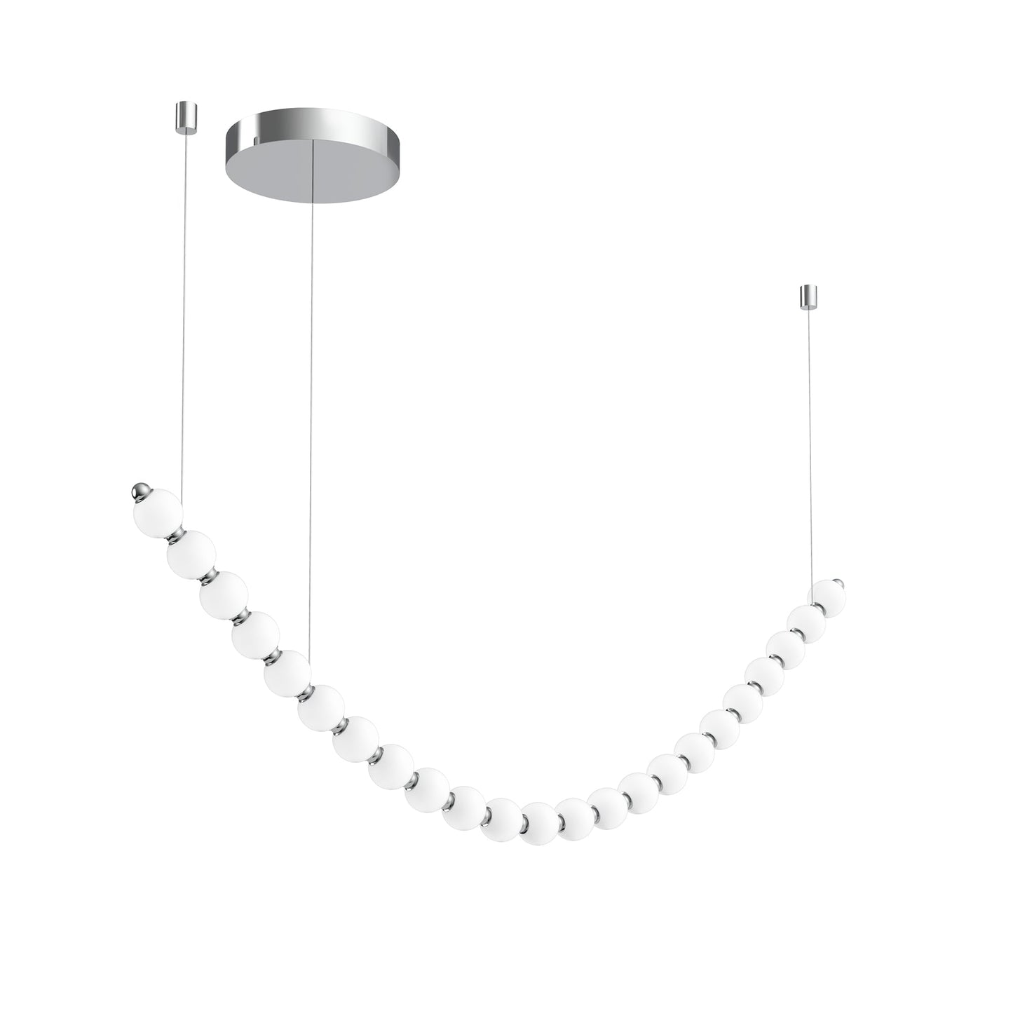 Nivavyn LED Chandelier Polycarbonate & Steel 79"W x 3.25"D