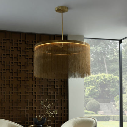 Lunouvra LED Chandelier Iron 38"D
