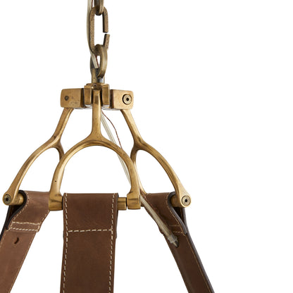 Syleinix Chandelier Iron & Leather 33"D