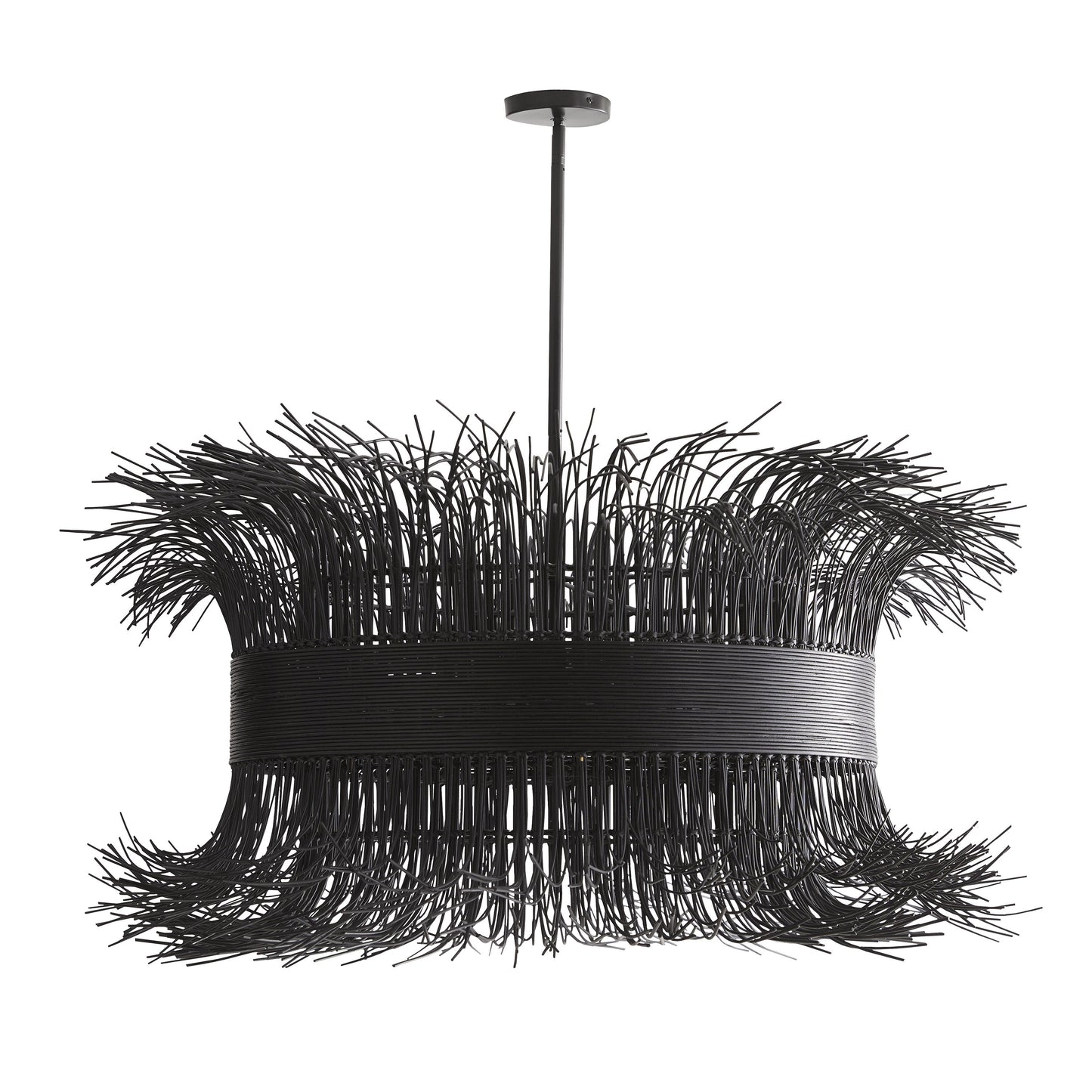 Aviolume Chandelier Rattan & Steel 42"D
