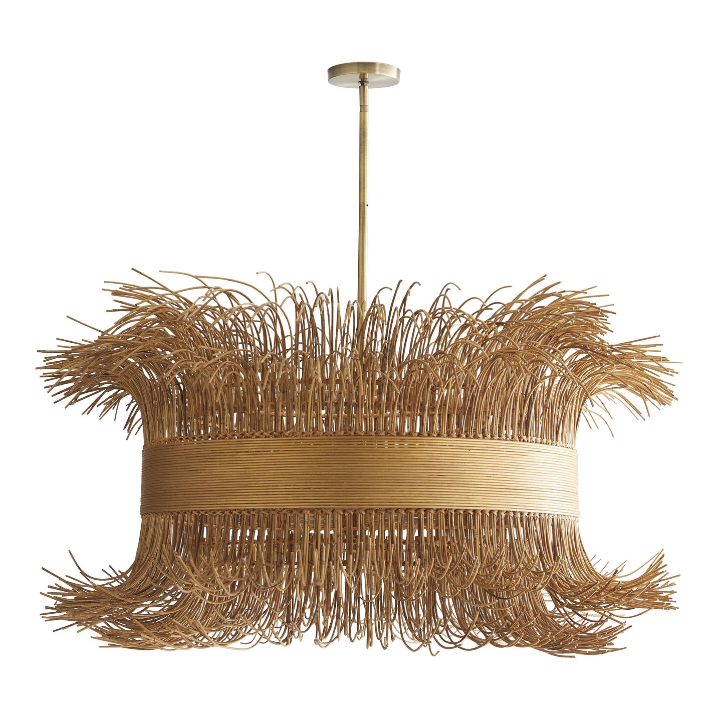 Aviolume Chandelier Rattan & Steel 42"D