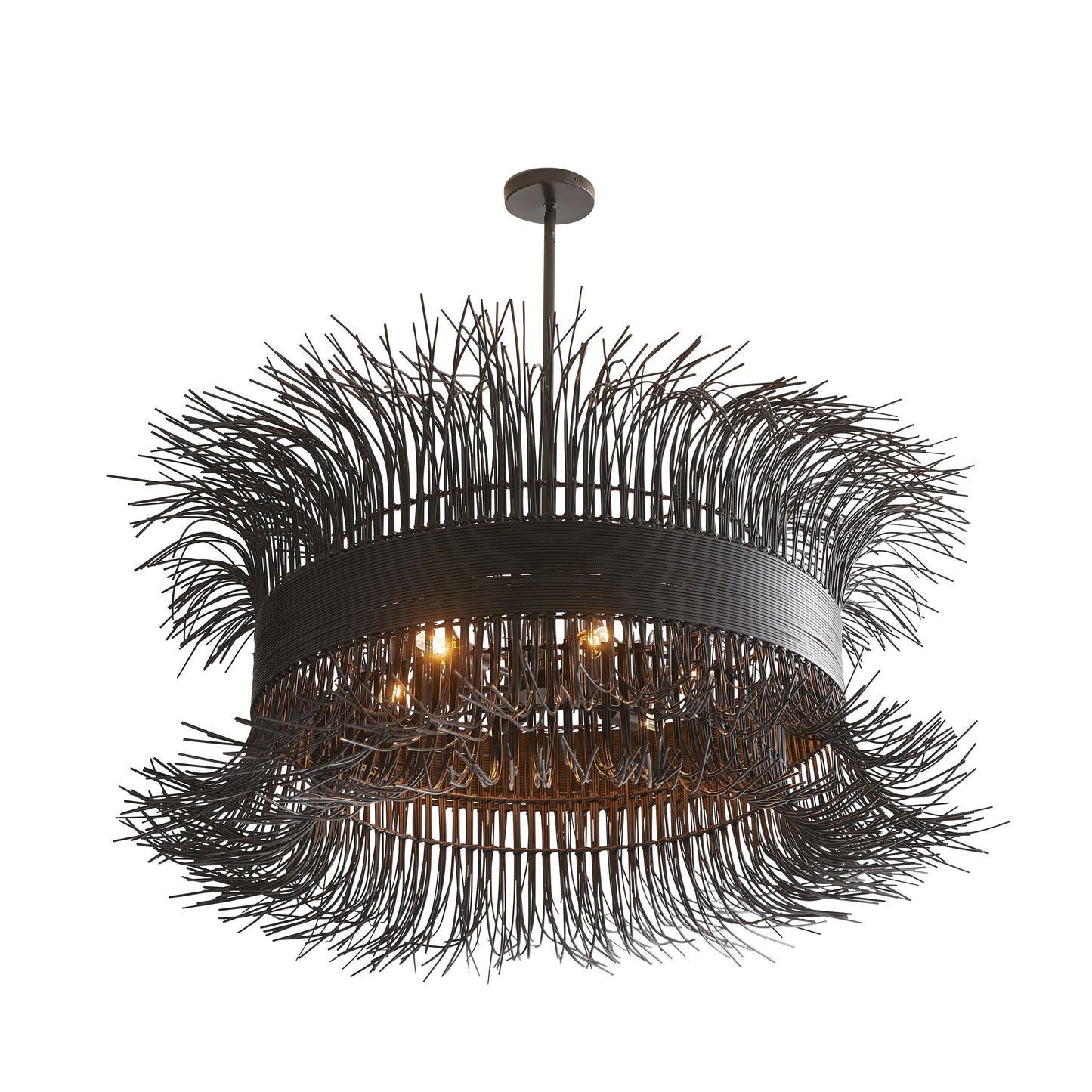 Aviolume Chandelier Rattan & Steel 42"D