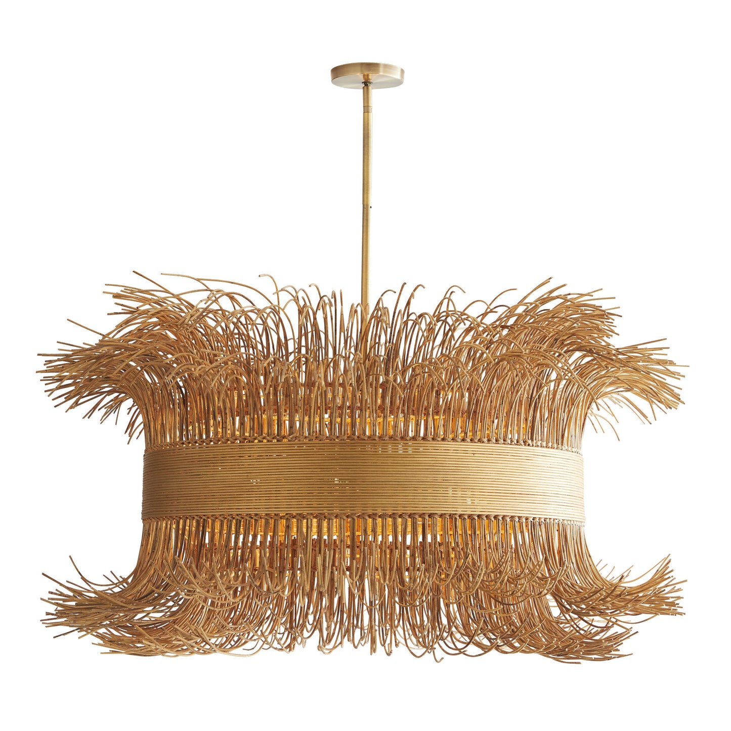 Aviolume Chandelier Rattan & Steel 42"D