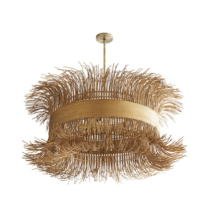 Aviolume Chandelier Rattan & Steel 42"D