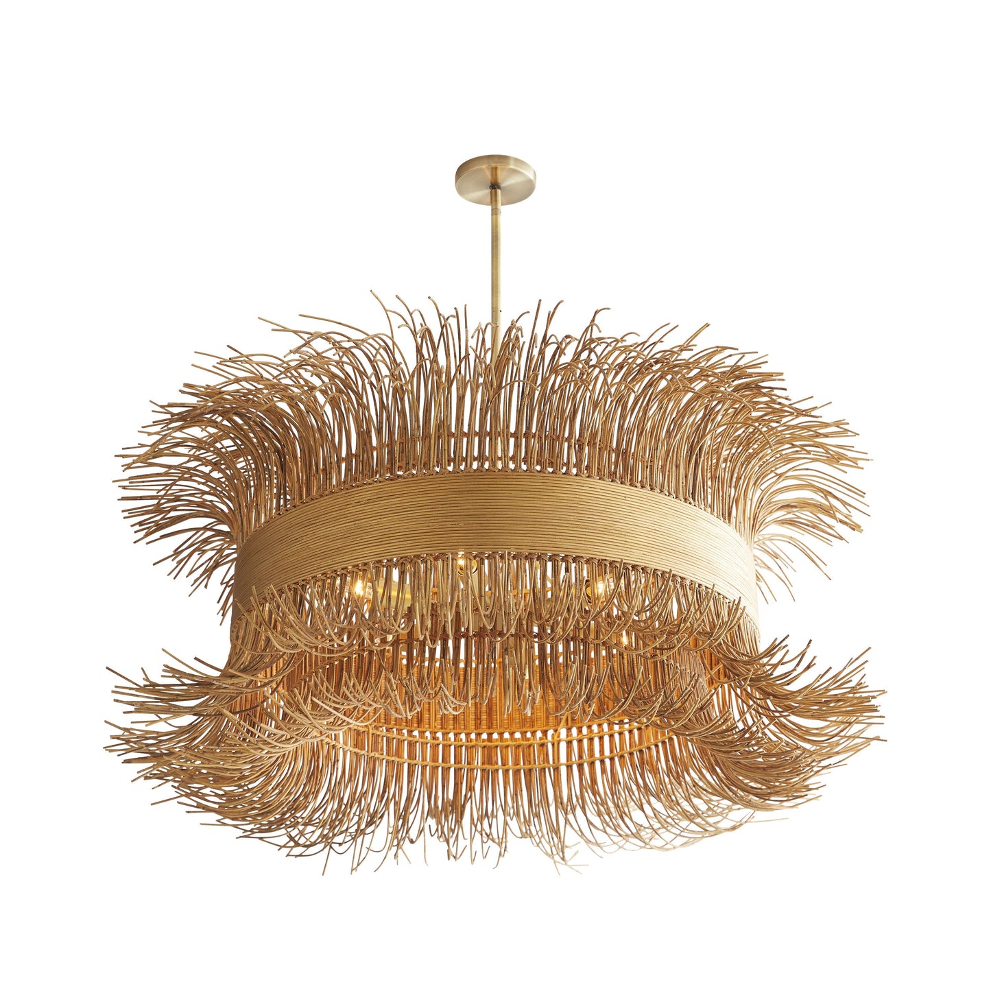 Aviolume Chandelier Rattan & Steel 42"D
