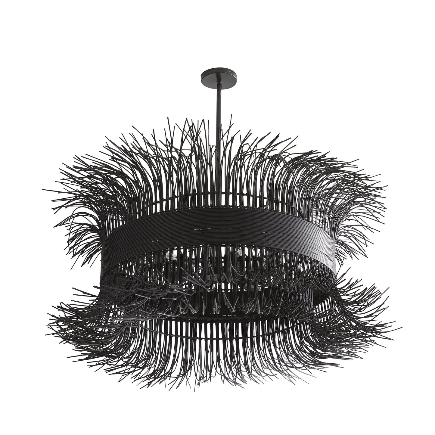 Aviolume Chandelier Rattan & Steel 42"D