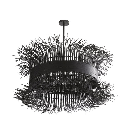 Aviolume Chandelier Rattan & Steel 42"D