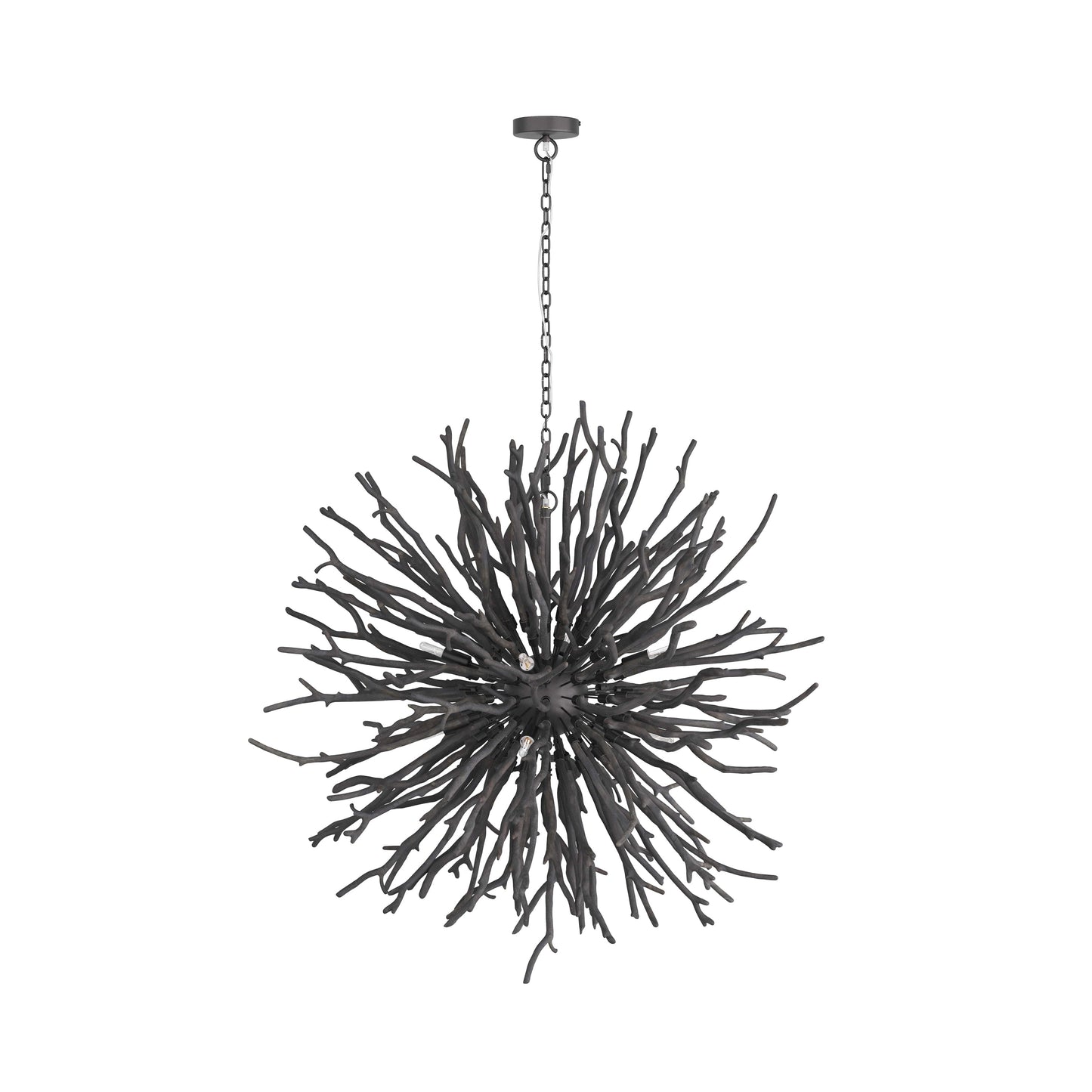 Rhoilume Chandelier Wood & Steel 43"D